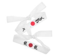NIYANGLE Fascia per Chioma Mantiene Chioma Lontani dal Viso 2 Pezzi Stile Giapponese in Cotone Accessorio Karate e Chef per Sport e Feste in Costume