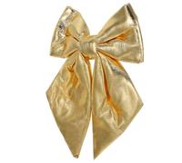 NIYANGLE Fiocco Natalizio Grande Dorato 26X19 CM Glitterato per Decorazioni Interne e Addobbi Festa Natale