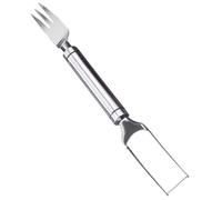 NIYANGLE Forchetta per Affettare Anguria 2 in 1 in Acciaio Inox, Utensile Professionale per Tagliare Frutta e Melone, Taglia Angurie Domestico Manico Ergonomico per Cucina e Picnic