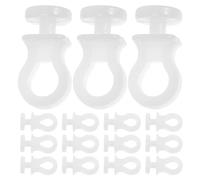 NIYANGLE Ganci a S in Plastica Bianca Facili da Appendere e Rimuovere 100 Pezzi Salva Spazio Binario Scorrevole per Cucina e Casa per Utensili e Armadio