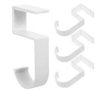 NIYANGLE Ganci da Scrivania per Appendere Borse 4 Pezzi in Alluminio Bianco, Ganci Portaborse Versatili senza Danni per Scuole e Centri di Formazione