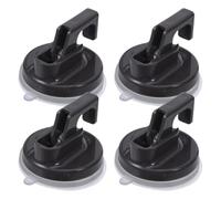 NIYANGLE Ganci Ventosa per Bagno 4 Pezzi, Ganci Asciugamani in Plastica Resistenti All'olio Design Moderno, Installazione senza Foratura per Porta in Vetro e Bagno