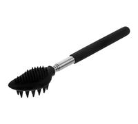 NIYANGLE Grattaschiena Strumento Portatile con Superficie Liscia Nero in Silicone per Massaggio per Donne in Disabilità