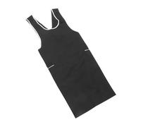 NIYANGLE Grembiule Parrucchiera Donna Nero con Tasche Uniforme da Parrucchiere Leggero e Resistente per Uso in Salone o Casa