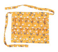 NIYANGLE Grembiule per Raccolta Uova Tasche Multiple Resistente Giallo, per Uso in Fattoria e Cucina Agricola, Pratico senza Mani
