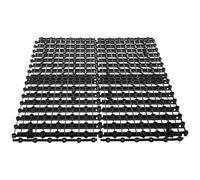 NIYANGLE Griglia di Copertura per Cascata 4 Pezzi Nera 26x19,5x1 Cm per Fontane da Giardino Esterno e Stagni, Supporto Modulare per Vasche da Fontana con Base Regolabile per