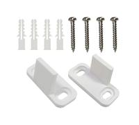 NIYANGLE Guide a Pavimento Fermaporta per Porte Scorrevoli in Acciaio al Carbonio, Set 2 Pezzi, Guida Inferiore Antioscillazione Silenziosa per Porte da Fienile, Montaggio a Pavimento