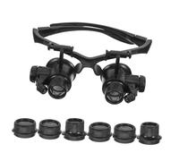 NIYANGLE Headband Magnifying Glass With Adjustable LED Light Detachable Lens For Jewelry And Watchmaker Loupe Ergonomic Headset For Precision Repairs