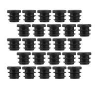 NIYANGLE Inserti per Gambe di Mobili 20 MM 100 Pezzi in Plastica Resistente Nera per Copertura Fori Sedie e Divani Finitura Pulita