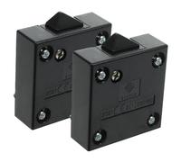 NIYANGLE Interruttore Luce per Armadio 2 Pezzi, Interruttore Porta Elettrico Push-to-break 12v-250v, Controllo Automatico per Luci Mobili Armadio, 4 Viti in Abs Nero, per Armadi a Muro