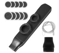 NIYANGLE Kazoo a Doppio Foro Portatile con 10 Membrane Sostituibili e Cordino per Trasporto Strumento Musicale Kazoo per e Adulti Accompagnamento Musicale Semplice senza Teoria