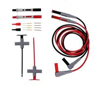 NIYANGLE Kit 16 Pezzi Puntali Multimetro Digitale Aghi Placcati in Oro e Cavi in Pvc per Estendere le Capacità di Test in Ingegneria Elettrica e Formazione
