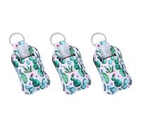 NIYANGLE Kit 3 Pezzi Bottiglie da Viaggio Ricaricabili 30ml con Custodia in Neoprene Verde e Tappo Flip per Lozione e Balsamo, per Regali di Pasqua