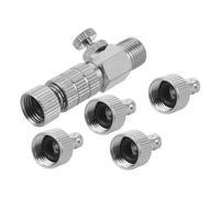 NIYANGLE Kit Adattatori Aerografo a Sgancio Rapido 5 Pezzi Raccordo Maschio-Femmina 1/8 in Metallo Accessori per Compressore Compatibile Diversi Modelli per Modellismo e Verniciatura
