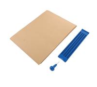 NIYANGLE Lavagna per Scrivere in Braille Righe Celle Kit con Stilo e Carta Ausilio per Apprendimento Metodo di Scrittura Tattile Educativo Portatile per Scuola e Casa