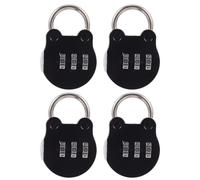 NIYANGLE Lucchetto a Combinazione Metallico 3 Cifre Set da 4 Pezzi Portatile e Resistente Anticorrosione per Armadietti Valigie e Borse Sicurezza Personalizzabile Password Modificabile