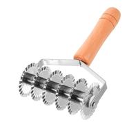 NIYANGLE Macchina per Tagliare le Tagliatelle in Acciaio Inox Manico in Legno, Utensile Manuale per Pasta Fatta in Casa e Pasta per Crostate, per Uso in Cucina e Pasticceria