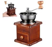 NIYANGLE Macina Caffè Manuale Efficiente per Macinare Chicchi di Caffè Vintage in Legno e Ferro Vite Esagonale come di Natale Elegante e Retrò Colore Colore Casuale