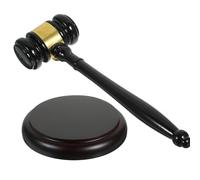 NIYANGLE Martelletto da Giudice in Legno con Base Martello per Asta Compatto e Portatile Regalo per Avvocati Giudici Banditori e Studenti di Diritto