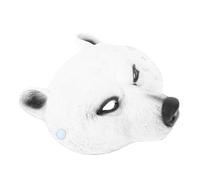 NIYANGLE Maschera da Animale Bianca in Pu Unica e Confortevole da Indossare per Feste di Ruolo e Carnevale Design 3d Creativo e Stile alla Moda
