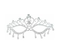 NIYANGLE Maschera di Carnevale con Decorazioni Luminescenti Argento, Realizzata a Mano, Elegante e Delicata per Feste di Natale e Venezia, Copertura Viso Creativa e Raffinata