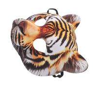 NIYANGLE Maschera Mezzo Viso Tigre Arancia in Eva per Feste di Halloween e Cosplay, Accessorio Unico e Traspirante per Uomo e Donna in Raduni di Costumi