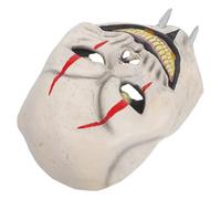 NIYANGLE Maschera Realistico Bianca a Design e Horror Plastica Halloween in Vestibilità Comoda per Escape Room e Feste Tema Spaventose