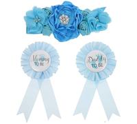 NIYANGLE Maternity Belly Belt, Maternity Sash in Chiffon Blu Spilla, per Shower e Announcement, per Mommy e Daddy, Riutilizzabile e Comoda da Indossare
