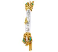 NIYANGLE Mezuzah in Metallo Verde Pergamena e Design a 2 Fori per Porta Casa Decorativa e Facile da Installare per Porta Esterna Ebraica Religiosa