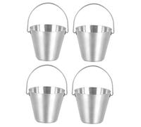 NIYANGLE Mini Contenitori 4 Pz Vassoio Per Uova Teppanyaki Contenitori Acciaio Inossidabile Scatola Portaoggetti Colazione Secchielli Per Bomboniere