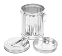 NIYANGLE Mini Pattumiera da Scrivania in Ferro Coperchio, Contenitore Piccolo 4.3X3.1X3.1 Inch per Soggiorno e Ufficio