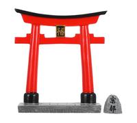 NIYANGLE Mini Stele Torii Giapponese in Resina di Cancelli Cuciti per Giardino Micro Paesaggio Decorazione Piccola Stele Torii Ornamento Decorativo per Acquario Casa Ufficio