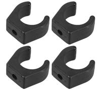 NIYANGLE Morsetto Monoforo Regolabile in Nylon Nero 25 Mm per Tubo Flessibile, Set 4 Pezzi per Barca e Yacht, Clip Durevole per Fissaggio Accessori Marini e Drenaggio