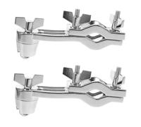 NIYANGLE Morsetto per Batteria 2 Pezzi Supporto per Campanaccio e Piatti Cremagliera di Serraggio in Metallo, Sollevatore per Tamburo a Pinza, Accessori Multiuso per Percussioni