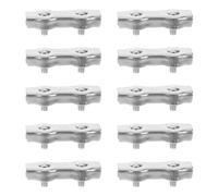 NIYANGLE Morsetto per cavi in acciaio inossidabile M5 da 10 pezzi, clip per cavi in metallo duplex per officina, garage, lavorazione dei metalli e artigianato