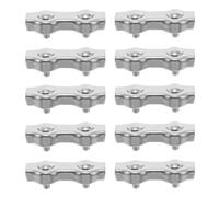 NIYANGLE Morsetto per cavi in acciaio inossidabile M6 da 6 pezzi, morsetti per cavi in acciaio duplex per officina, garage, lavorazione dei metalli e artigianato