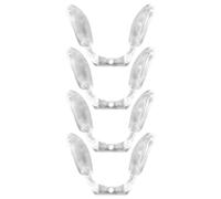 NIYANGLE Naselli Antiscivolo a Vite per Occhiali 4 Pezzi in Silicone Morbido Trasparente Ponte a Forma di U per Montature Tr90