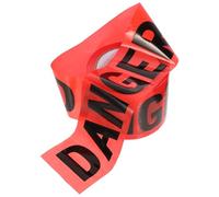 NIYANGLE Nastro di Avvertimento Non Adesivo Rosso 75 CM X 100 M per Sicurezza Cantieri e Scene del Crimine Rotolo di Nastro Non Adesivo Flessibile per Delimitazione Pericolo