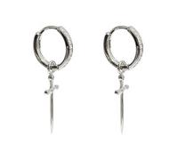 NIYANGLE Orecchini e Resistenti allo Sbiadimento in Argento S925 Zirconi Scintillanti a Cerchio Rotondi Ipoallergenici per Festival e Club