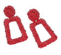 NIYANGLE Orecchini Pendenti Rossi a Bottone per Donna, Forma Geometrica Opaca, Piccoli Gioielli da Indossare Tutti i Giorni per Occasioni Speciali