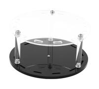 NIYANGLE Organizer per Extension Ciglia in Acrilico Nero 12 Fori, Base Stabile e Supporto Girevole, Porta Pinze Smontabile per Professionisti in Movimento