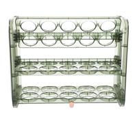 NIYANGLE Organizer per Uova per Frigorifero a 3 Strati in Plastica Verde, Capienza Grande, Robusto e Resistente, per Cucina e Casa