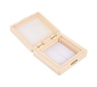 NIYANGLE Organizer per Vetrini Microscopio in Legno Resistente Custodia Portaoggetti per Diapositiva Protezione Sicura per Studi Biologici e Osservazione Vetrini