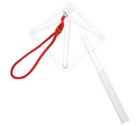 NIYANGLE Ornamenti per la terapia del suono strumenti per cantare in cristallo Strumenti per cantare con il bastone strumento di canto rilassante bastone piramidale yoga Transparent