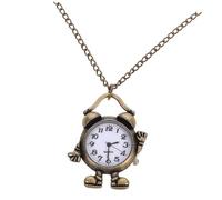 NIYANGLE Orologio Da Tasca Vintage Al Quarzo Quadrante Chiaro e Catenella in Lega Per Appendere Ovunque