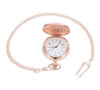 NIYANGLE Orologio da tasca vintage: orologio da tasca da uomo con catena per feste natalizie - quadrante con numeri romani antichi, movimento al quarzo per una misurazione precisa del tempo
