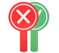 NIYANGLE Palette per Voto Insegnanti Bifacciali in Plastica 2 Pezzi, Lavagne Riutilizzabili per Risposte Rapide in Classe, Strumenti di Valutazione per Attività Educative e Giochi