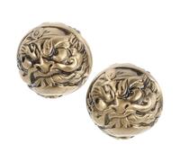 NIYANGLE Palline di Rame Baoding in Ottone Inciso a Rilievo Set da 1 Paio da 38 MM per Esercizi Manuali e Allenamento Fitness Palle Antistress Cinesi Portatili per Rafforzare la Presa e