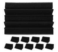 NIYANGLE Pannelli Fonoassorbenti per Pareti 10 Pezzi 12X12X24 CM Trappola per Bassi Schiuma Acustica Ignifuga per Studio di Registrazione Sala Musica Teatro Insonorizzazione