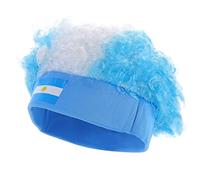 NIYANGLE Parrucca Clown Colorata Per Di Calcio Con Tema Bandiera Nazionale Accessorio Divertente Per Feste Eventi Sportivi e Festival Adatta Per Adulti